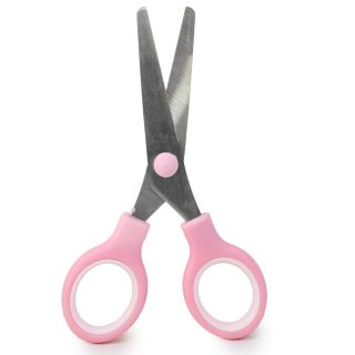 Tijeras Escolares Chicas Con Punta Roma De Metal Y Mango Bicolor Colores Pastel 13 Cm | JK304A