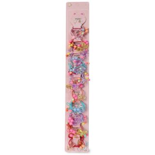 Coleteros Chicos Delgados Con Oso De Acrílico Y Perla En Blíster 10 Piezas 45 Cm | M143#1A-2