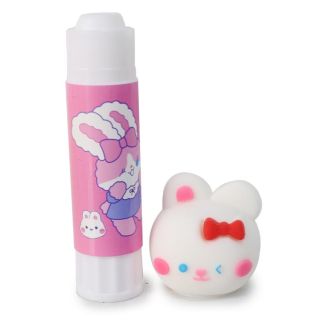 Pegamento Escolar Adhesivo En Barra Blanco Con Conejo De Silicón 9.4 Cm | HU-XX2347