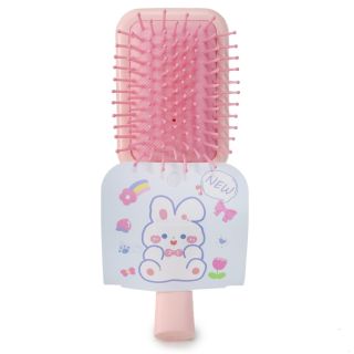 Cepillo De Plástico Cuadrado Con Mango Ovalado Colores Con Peluche Capibara 17.5 Cm | HU-SZ2036