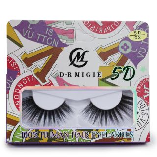 Pestañas Postizas Seminaturales En Color Negro 5D Modelos En Estuche Metalizado 11.2 Cm | HU-JM913