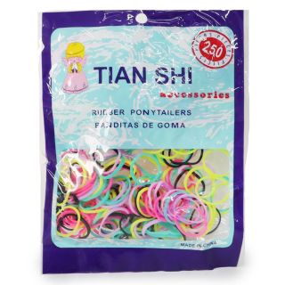 Ligas De Caucho Elásticas Chicas Tian Shi Colores Neón Delgadas En Bolsa Azul 13 Cm | G198-14A-2