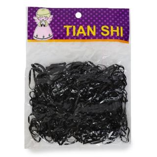 Ligas Grandes Elásticas Gruesas TPU En Color Negro Para Cabello 17.5 Cm | G198-14A-1
