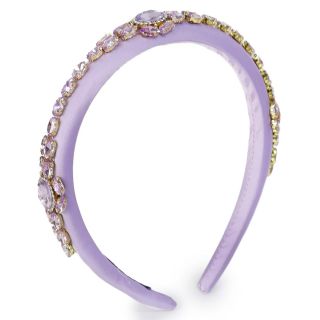 Diadema Ancha Esponjosa Forrada Tela Con Línea De Piedras Ovaladas Colores 13 Cm | WPP0005