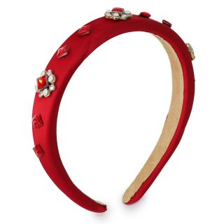 Diadema Ancha Esponjosa Forrada Tela Con 3 Flores De Piedras Colores 13 Cm | WPP0007