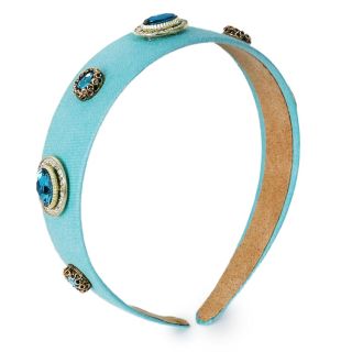 Diadema Ancha Forrada Tela Con 4 Piedras Medianas Y 3 Grandes Colores 13 Cm | WPP0009