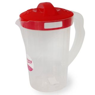 Jarra De Plástico Chica Thalia Transparente Con Tapa De Colores YULIANA 1 Litro | MX-069