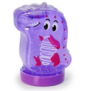 Slime Juguete Didáctico Chico En Bote De Dinosaurio Feliz Colores Glitter 6.9 Cm | JH-J2037-5