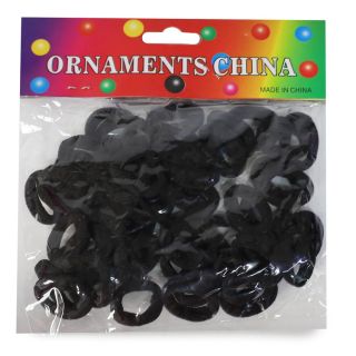 Donas Ligas Licra Mini En Color Negro Elásticas Bolsita Con 50 Donitas De 13 Cm | JH-A5010