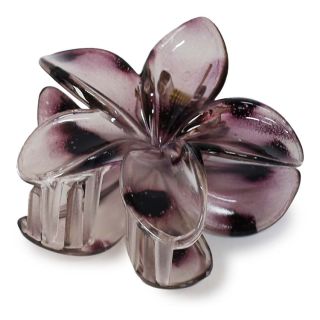 Pinza Grande De plástico En Forma De Flor Hawaiana Transparentes 8 Cm | TA-1539-8