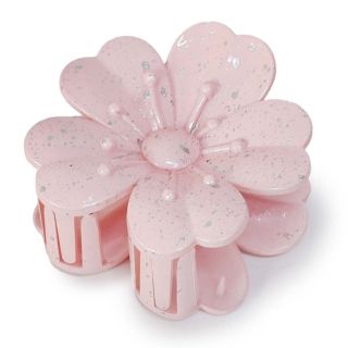 Pinza De Plástico Grande En Forma De Flor Colores Pastel Con Manchas Plateadas 7.5 Cm | ZXQ03612