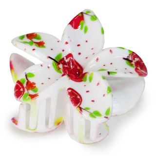 Pinza Grande De plástico En Forma De Flor Hawaiana Estampada Frutas 8 Cm | ZXQ03993
