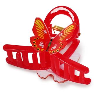 Pinza Grande De Plástico En Forma De Nudo Delgado Con Mariposa De Acrílico 8 Cm | ZX104055