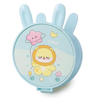 Espejo Doble De Bolsillo Grande Circular Con Orejitas Estampado Animales 9.9 Cm | XQ-17-754