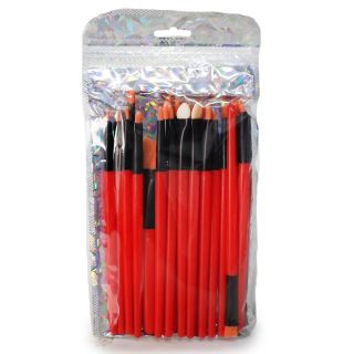 Brochas Para Maquillaje Delgadas De Plástico De Colores En Bolsa Tornasol 14 Cm | KUN-1175