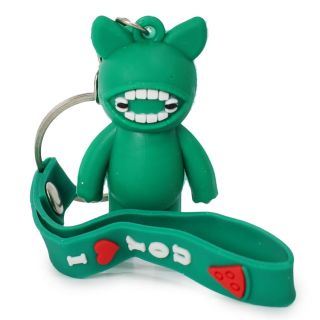 Llavero De Silicón En Forma De Monstruos Con Listón Grabado Varios Colores 6 Cm | KUN-4353