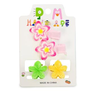 Picos Garza Y Pinzas Chicas De Plástico En Forma De Flor Hawaianas Colores 11 Cm | XH7272