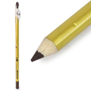 Lápiz Delineador Para Ojos En Color Café KATY De Larga Duración Estampado Dorado 20 Cm | XH5795