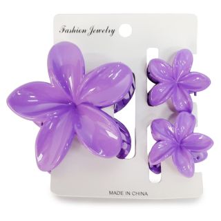 Pinzas De Plástico Grandes Y Chicas Figuras De Flor Hawaiana Varios Colores 11 Cm | XH7301