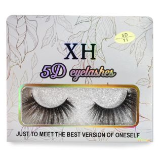 Pestañas Postizas Seminaturales HX Con Efecto 5D En Estuche Blanco Hojas 11 Cm | XH6908