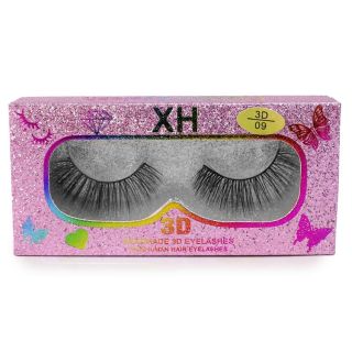 Pestañas Postizas Seminaturales Con Efecto 3D XH En Estuche Rosa Glitter Mariposas 11 Cm | XH4696