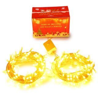 Serie Navideña De 300 Luces Led Mágica Dorada Cable Color 15 Mts | HZ8026-D