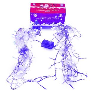 Serie Navideña De 200 Luces Led En Cascada Azul Cable Color De 4.5 Mts | HZ8033-A