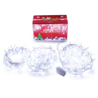 Serie Navideña De 1000 Luces Led Mágica Blanca Cable Transparente 50 Mts | HZ8065B