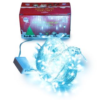 Serie Navideña De 200 Luces Led Mágica Aqua Cable Transparente 10 Mts | HZ8078MCA