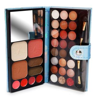 Sombras Rubores Labiales E Iluminadores Faciales En Estuche Cartera Mariposas Azul 15.3 Cm | 5396