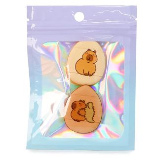 Aplicadores Para Maquillaje Esponjosos Mini Gota Estampado Capibara 4 Cm | 25MK-D-33