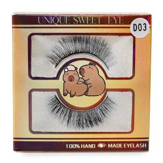 Pestañas Postizas Seminaturales 3D Modelos En Estuche Capibara 7 Cm | 25MK-C-61