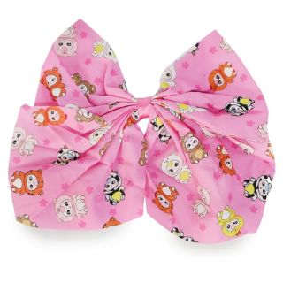 Pico Garza De Metal Con Moño Grande De Tela Estampado Bebes Con Disfraz Peluche 17 Cm | 25MK-G-91