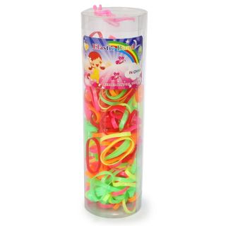 Ligas Latex Elásticas De Colores Gruesas Para Cabello En Bote Mediano De 12 Cm | P14