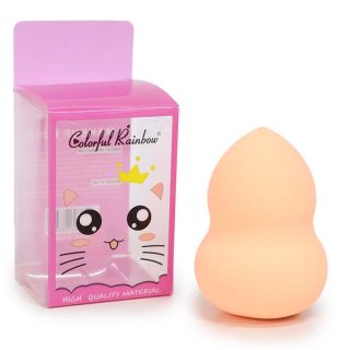Esponja Aplicadora Para Maquillaje Suave De Colores En Cajita Carita Gato 6 Cm | RF-E163