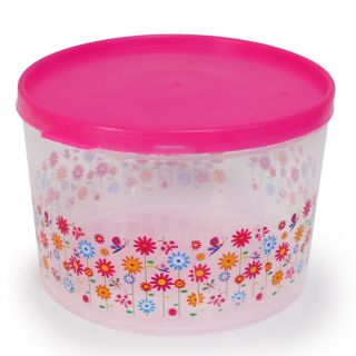 Toper Contenedor Lucena Plástico Transparente Tapa Flores Tapa Colores De 14 X 9 Cm | LUCENA