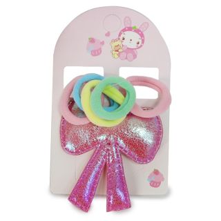 Pico Garza Con Moño De Peluche Metalizado Y Donas Ligas Licra Elásticas Mini Blíster 11 Cm | SPJ-389