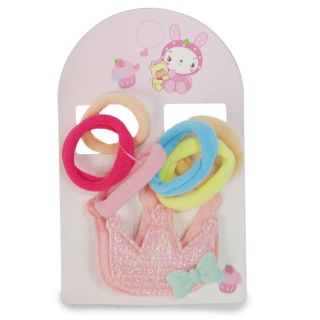 Pico Garza Con Corona De Peluche Doble Y Donas Ligas Licra Elásticas Mini Blíster 11 Cm | SPJ-389