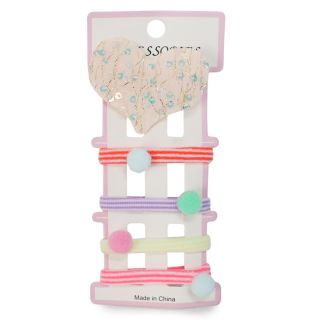 Pico Garza Con Corazón De Peluche Lentejuela Y Donas Ligas Licra Elásticas Chicas 13 Cm | SPJ-384