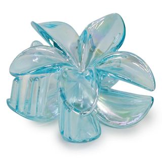 Pinza Grande De Acrílico Transparente Tornasol Figura Flor Hawaiana Varios Colores 7.5 Cm | TJZ-2619