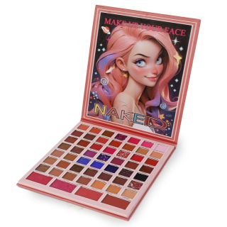 Sombras Para Ojos En Estuche Chica Espacio Con 53 Tonos Base Y Brillos 21 Cm | N102