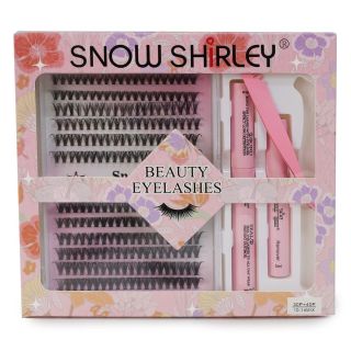 Pestañas Postizas Seminaturales En Grupo Con Pinzas Pegamento Y Removedor 18 Cm | 4567