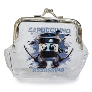 Monedero Mediano De Hule Transparente Con Broche Estampado Tralalerostralala 9 Cm | XQ-19-811