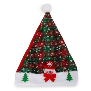 Gorro Navideño Grande De Tela Y Peluche Con Figuras Y Estampado Colores 39 Cm | KUN-2322