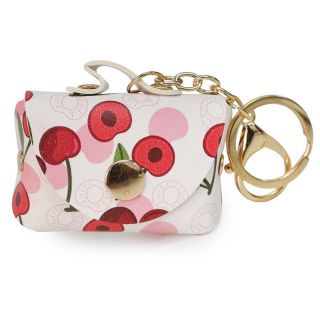Llavero Monedero De Vinil Bolso Chico Con Broche Y Estampado Cerezas Cherry 7 Cm | XQ-19-800