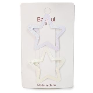 Cucas De Metal En Forma De Estrellas Ovaladas Cubiertas De Glitter Colores 11 Cm | XQ-19-807