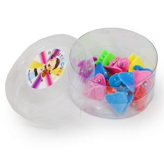 Pinzas Mini De Plástico En Forma De Corazones Varios Colores Neón En Bote 5 Cm | ZXQ04144