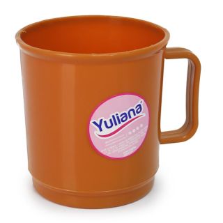Taza mediana De Melaplast Yuliana En Color Café Recta Con Capacidad 400 Ml 9 Cm | MX-117S