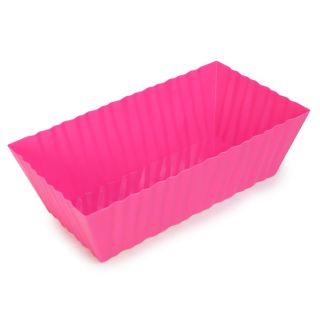 Base Para Fiesta De Plástico Grande Rectangular Yuliana Ondulada Color Rosa Capacidad 2600 Ml | MX-531