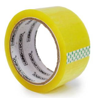 Cinta Amarilla Transparente Multiusos Con Una Medida de 10 x 4.8 Cm y 50 Mts | ML-CT50